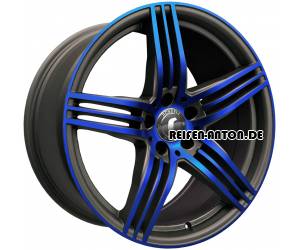 Rondell 0217 8,5x18 ET35 5x120 Black Glossy Blue Elpho Polish